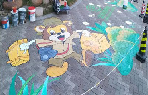 新化夏季画地面彩绘会遇到的问题