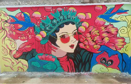 新化墙体彩绘-网红墙