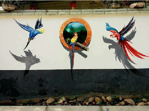 新化视觉错位-3D墙绘设计