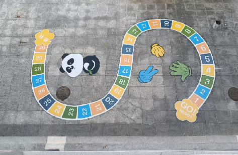 新化地面游戏彩绘