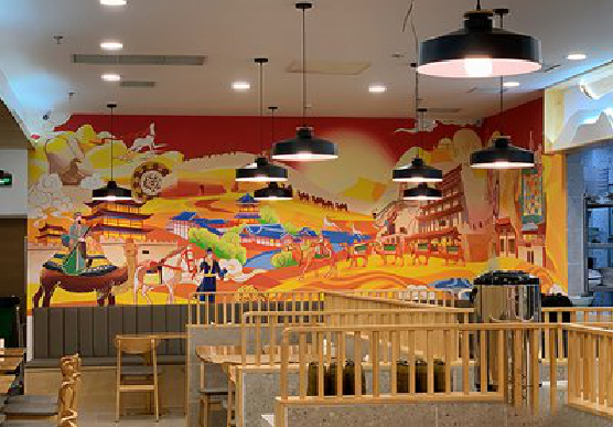 新化商业空间彩绘介绍。