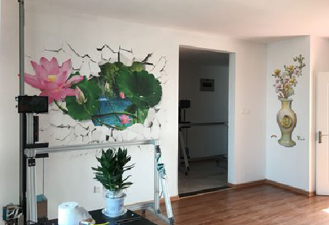 新化墙体彩绘相比墙纸的优势。