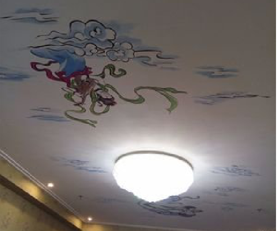 新化如何快速绘制天花板上的手绘墙？