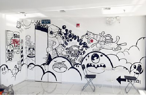 新化手绘墙并非传统涂鸦。